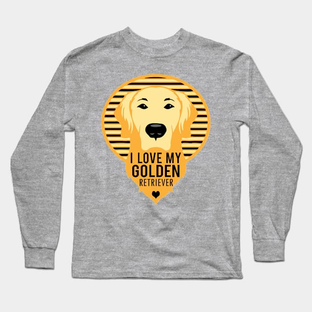 I Love My Golden Retriever Dog Gifts print Long Sleeve T-Shirt by nikkidawn74